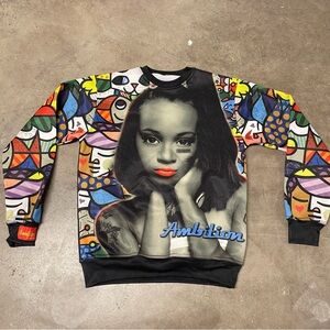 Ambition Women's Multicolor Graphic Sweater